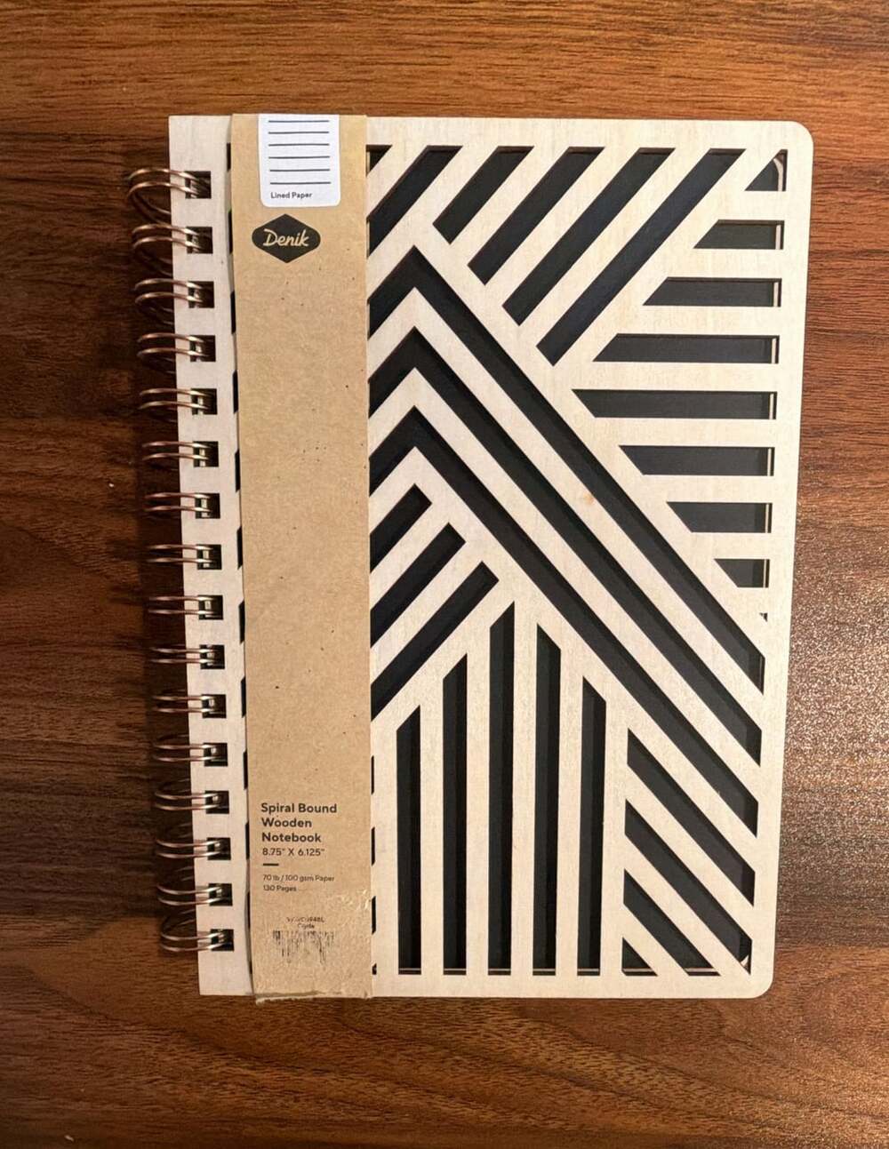Denik Clyde Wood Spiral Notebook 8.75" x 6.125"